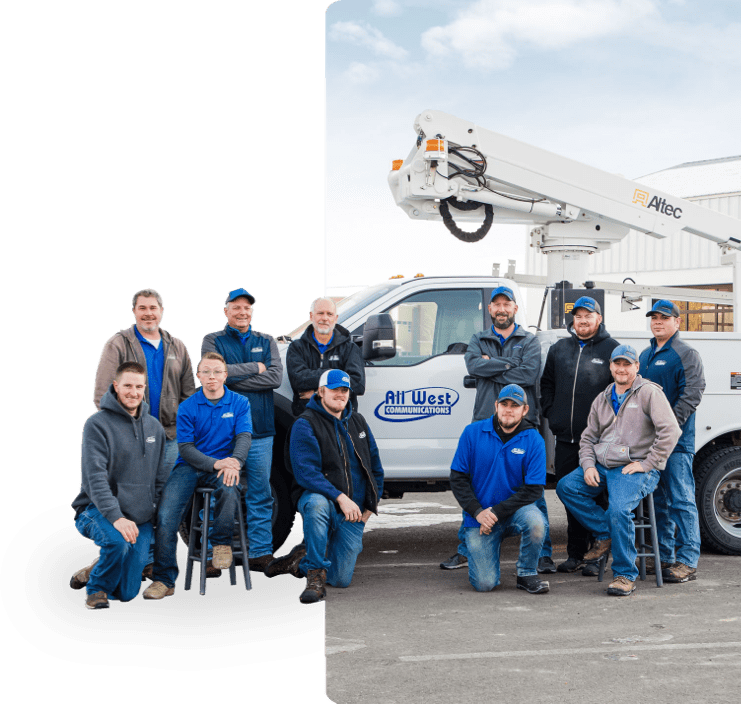 All West crew in front of their work truck