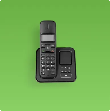 Phone on a green background