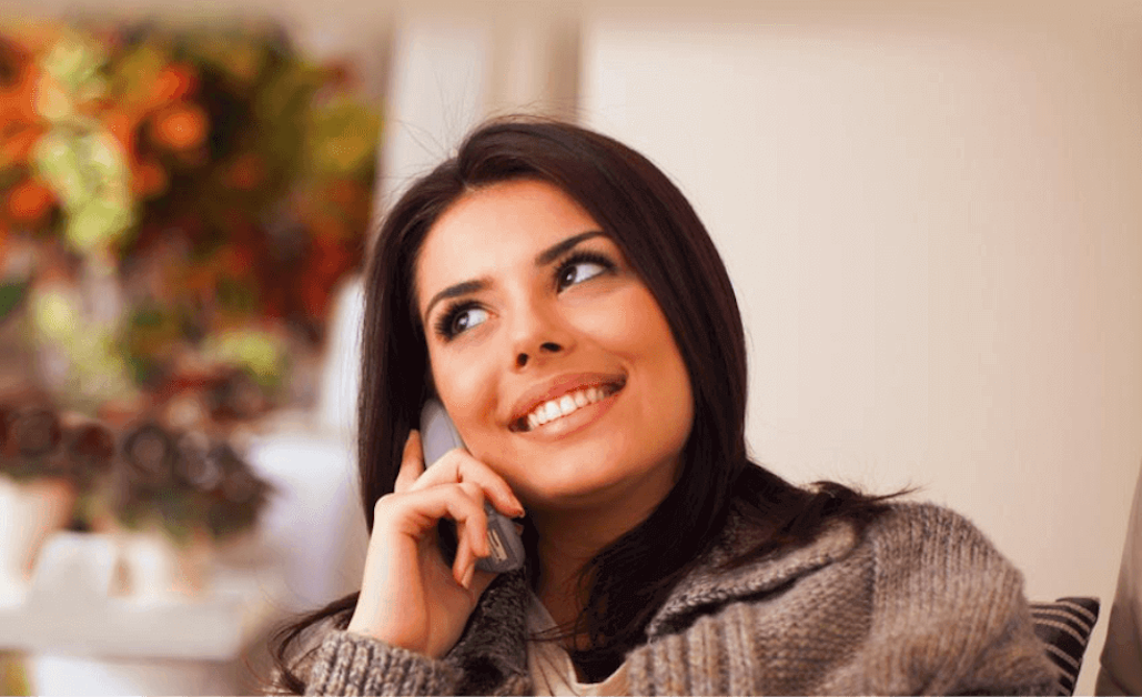 woman talking on phone