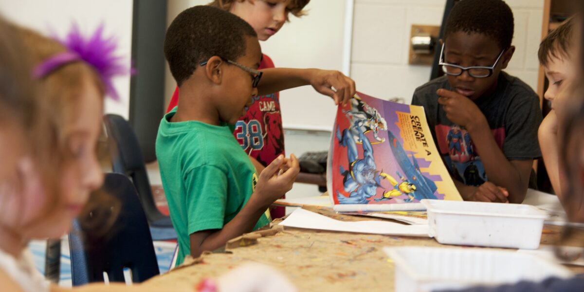 children in classroom