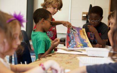 children in classroom