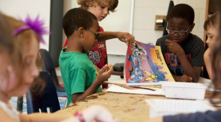 children in classroom