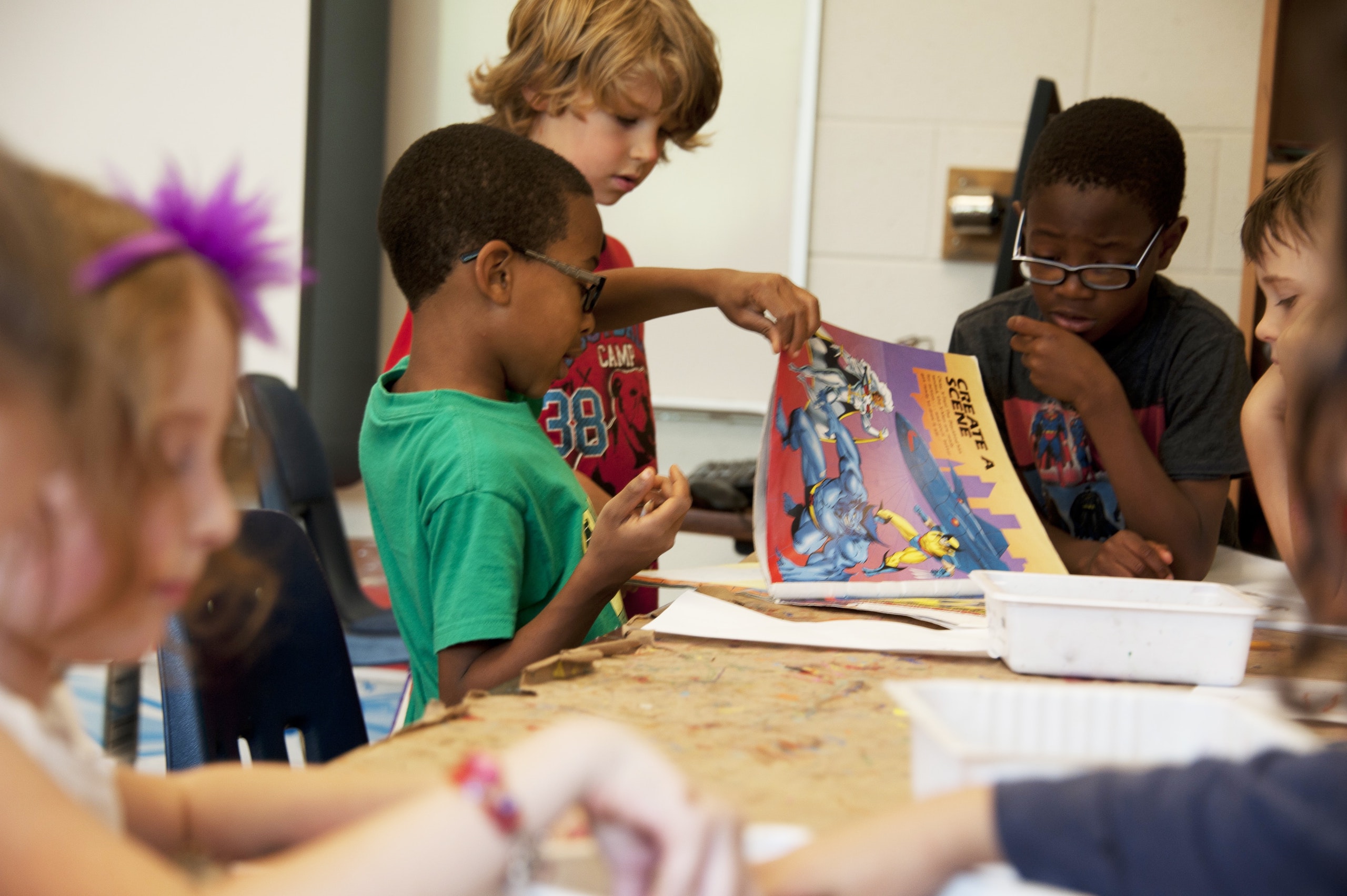 children in classroom