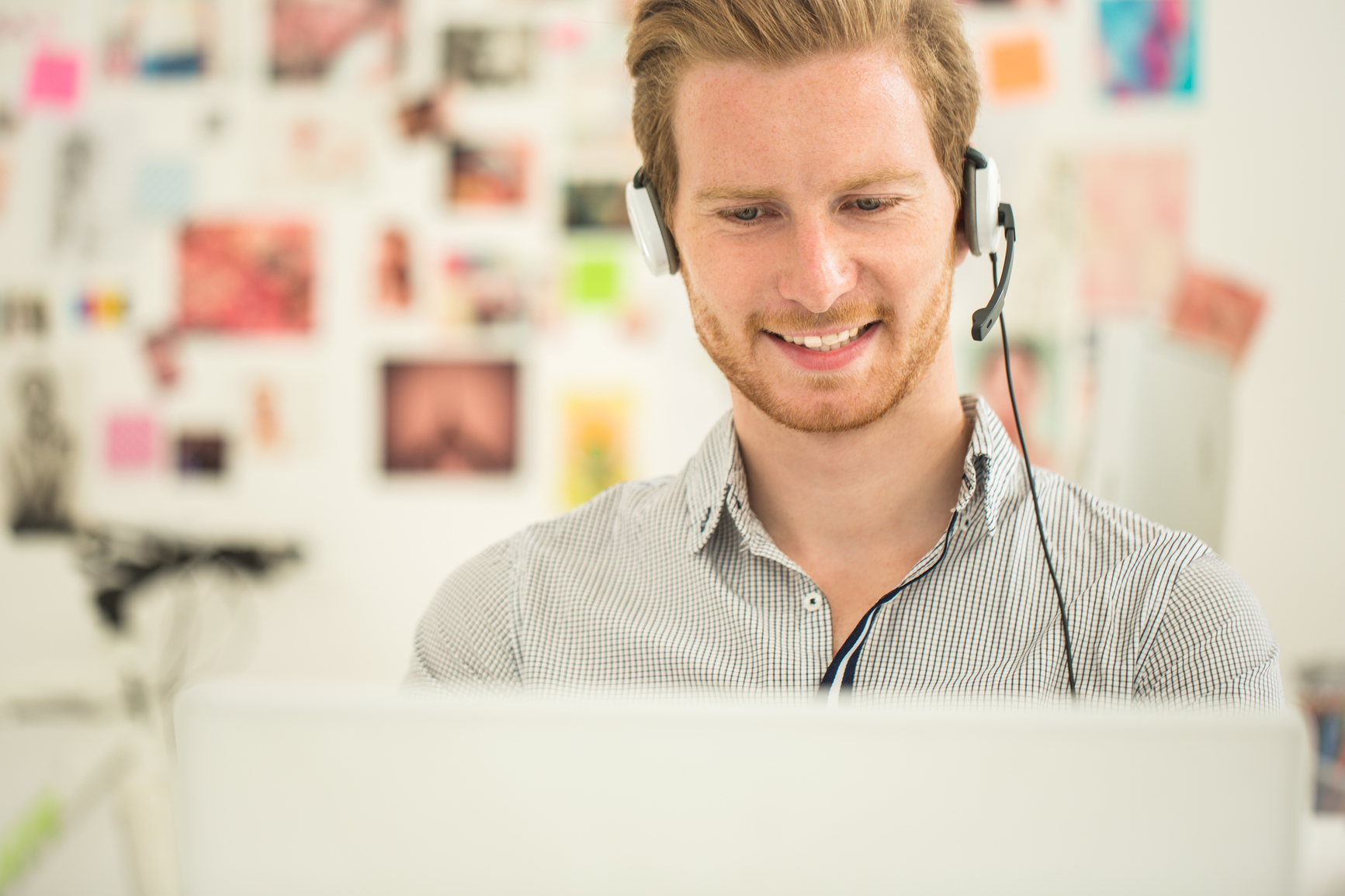 Young Man Making a Video Call