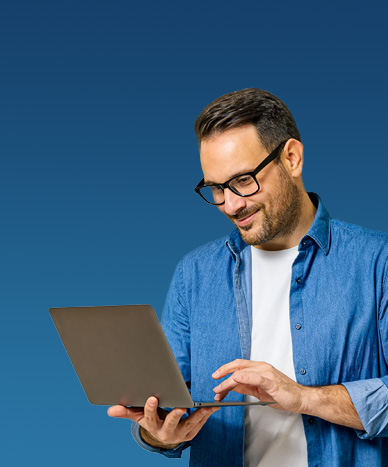 man using computer