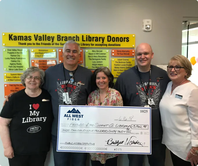 Library Donation | All West Fiber